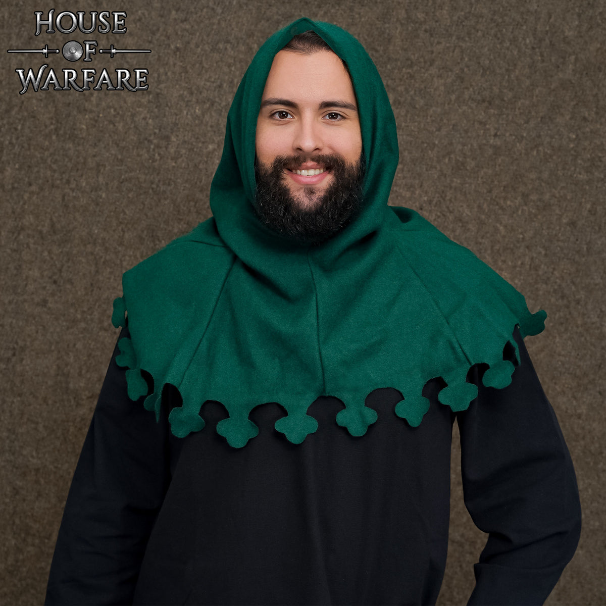Late Medieval Liripipe Hood, Wool, Green