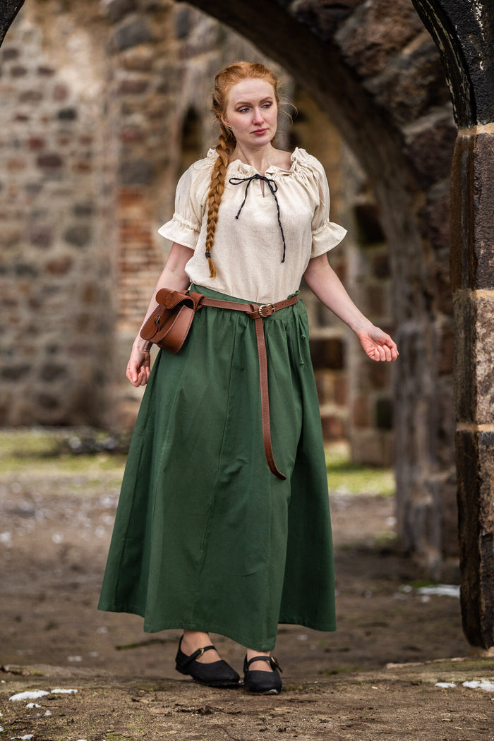 Medieval skirt Konstanze, green