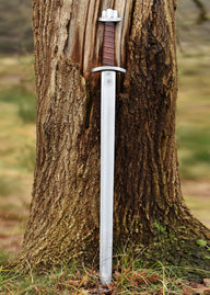 Viking sword with lobed pommel, long, blunt (battle-ready)