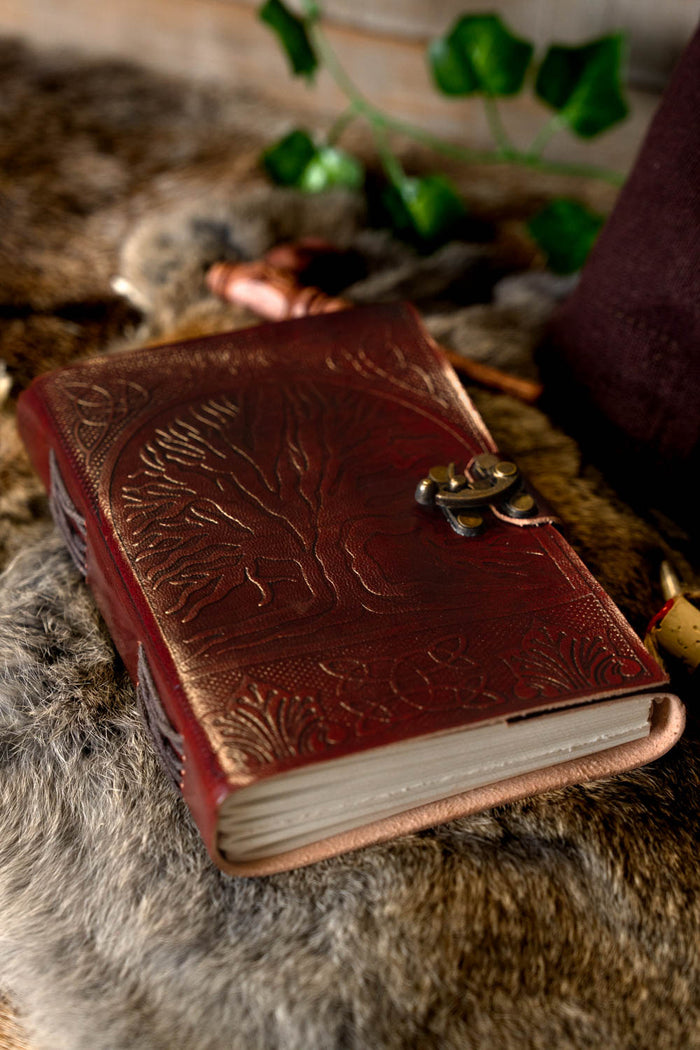 Leather book Yggdrasil with lock