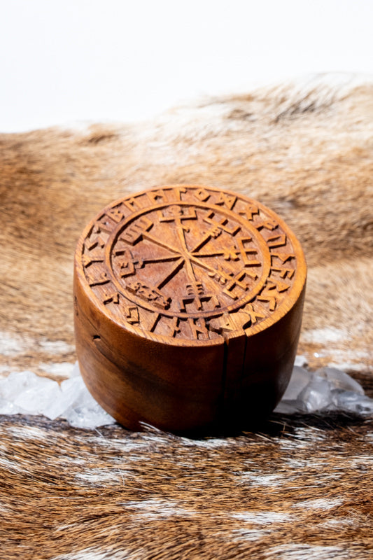 Jewellery box Vegvisir, wood