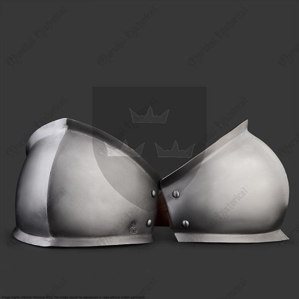 14th-15th century couters, elbow cops, 1.6 mm