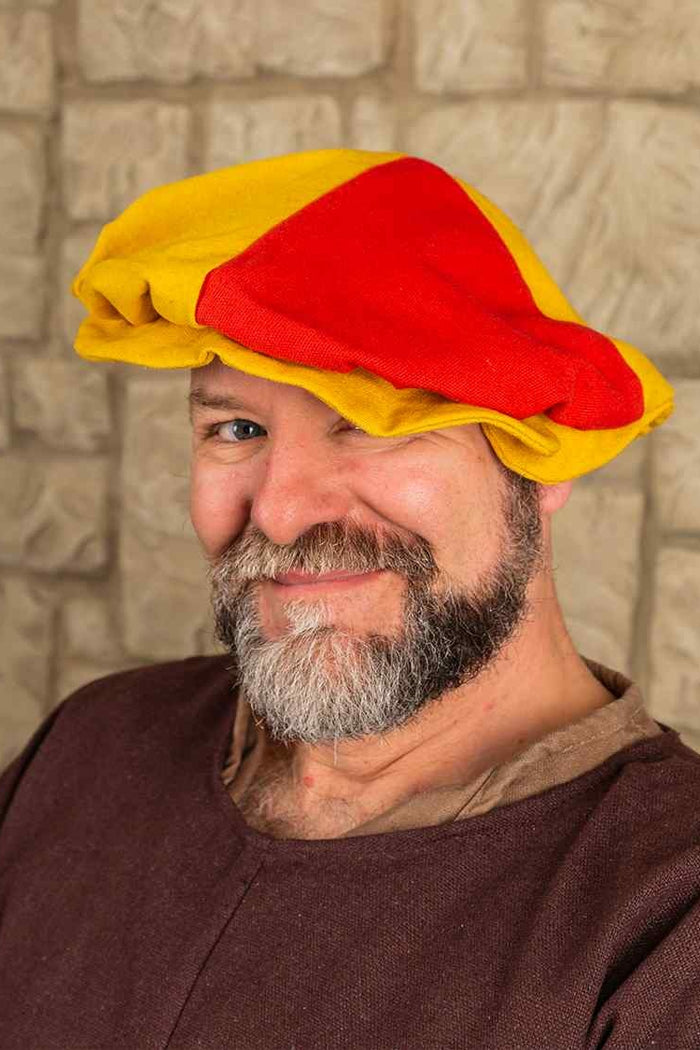 Landsknecht beret Jorg, yellow-red