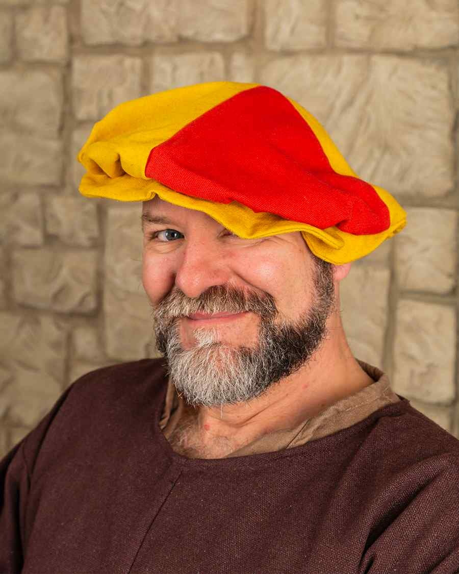 Landsknecht beret Jorg, yellow-red