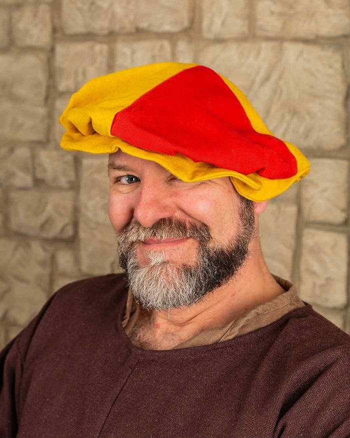 Landsknecht beret Jorg, yellow-red