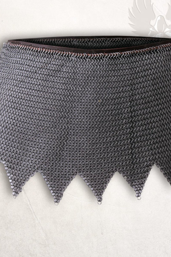 Richard chainmail skirt gousset, mild steel, butted, 8 mm