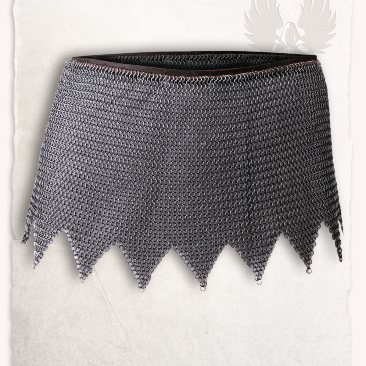 Richard chainmail skirt gousset, mild steel, butted, 8 mm