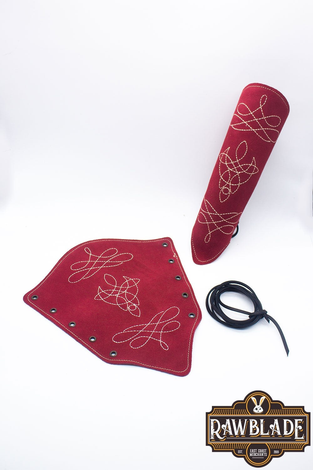Vryla premium bracers, forearm guards, red