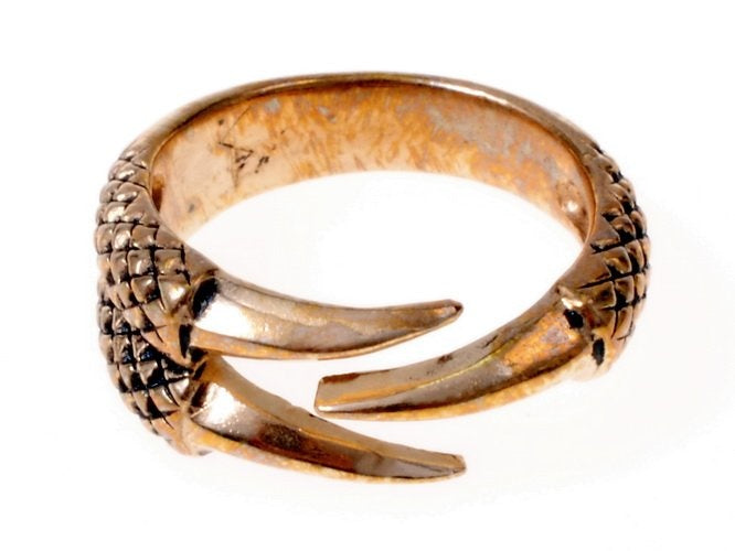 Ring dragon claw, bronze