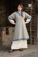 Rusvik Robe viking Luiza, mélange de laine, bleu-gris