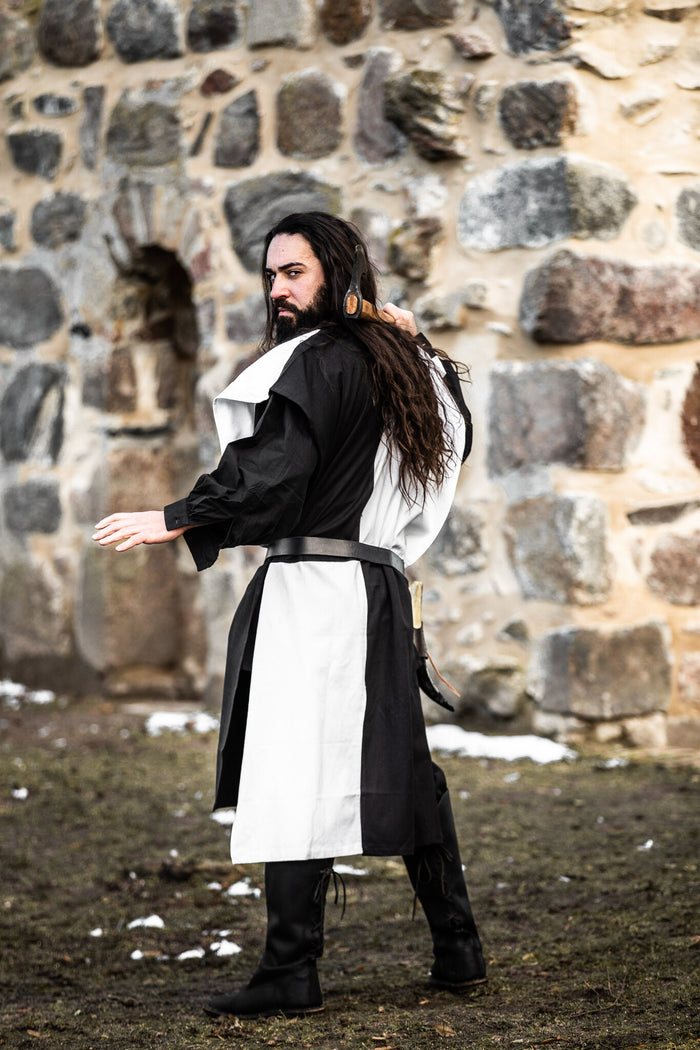 Surcoat, checked, black-white