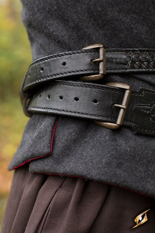 Braided sword belt, black