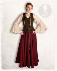 Leather bodice Lucy, brown