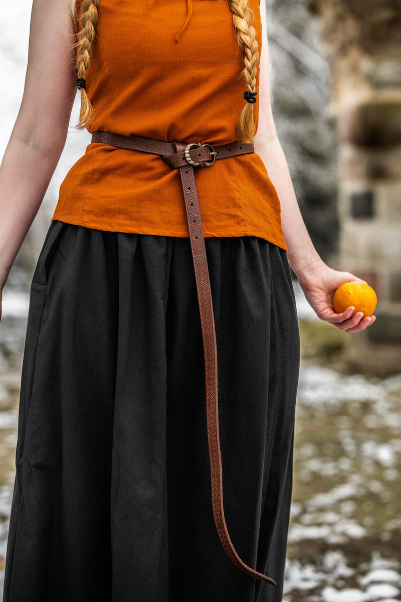 Middelalderlig bælte Fionn, lysebrun