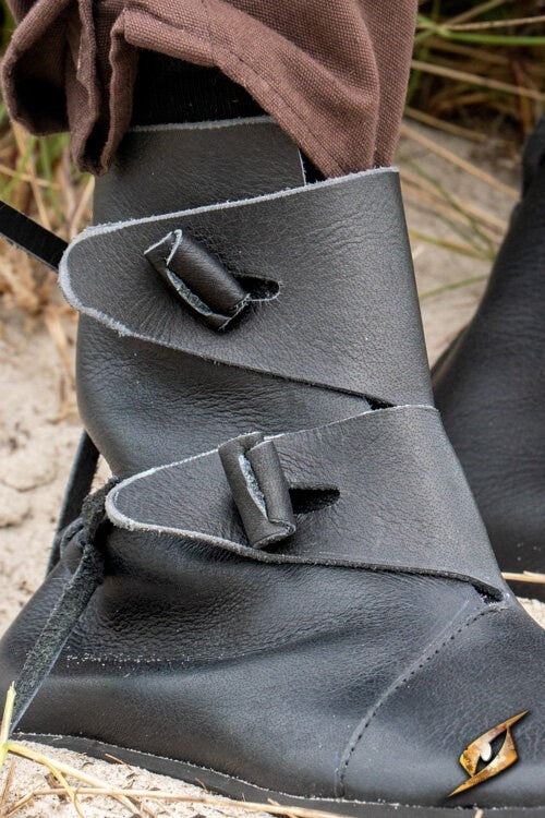 Viking shoes Jorvik with rubber sole, black