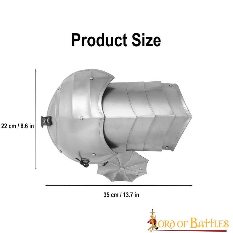 Hombreras góticas con rondeles, 1,6 mm