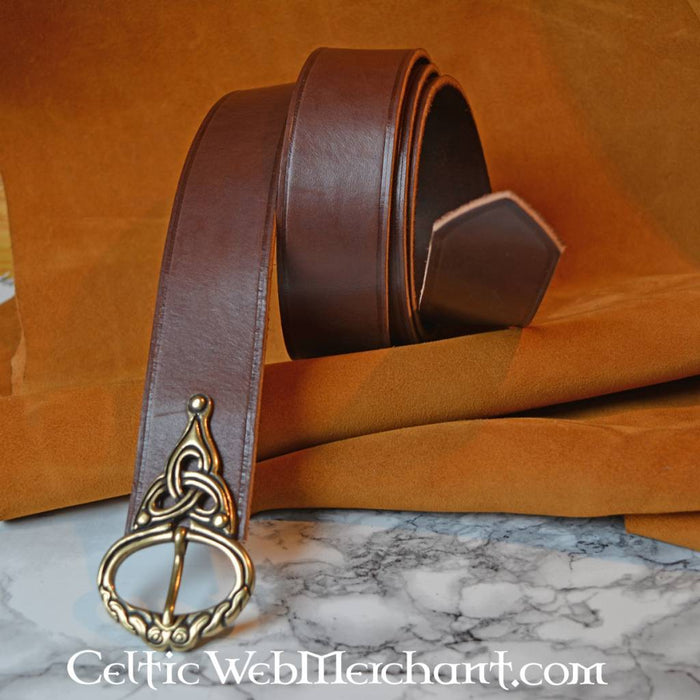 Viking belt Jellinge style, 165 cm, brown