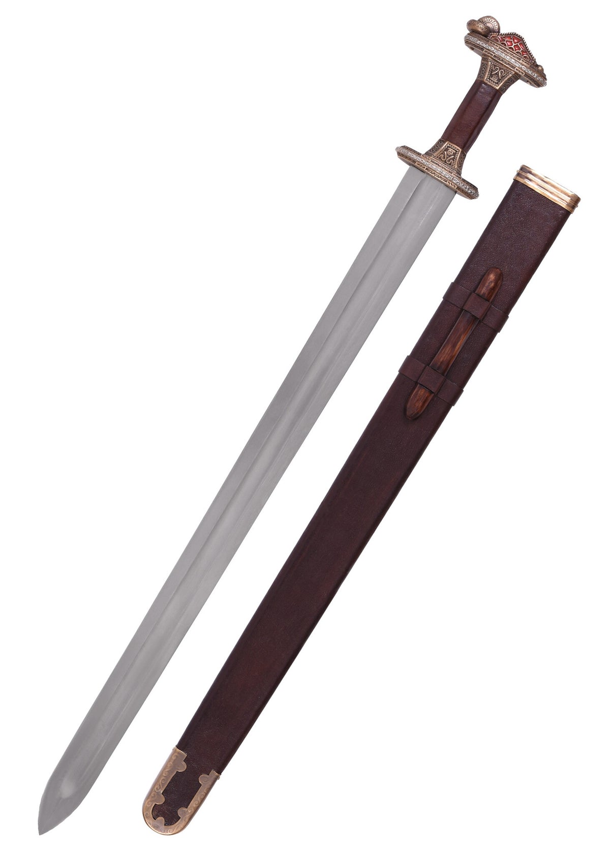 Vendel sword Uppsala 7th-8th century, brass hilt, semi-sharp