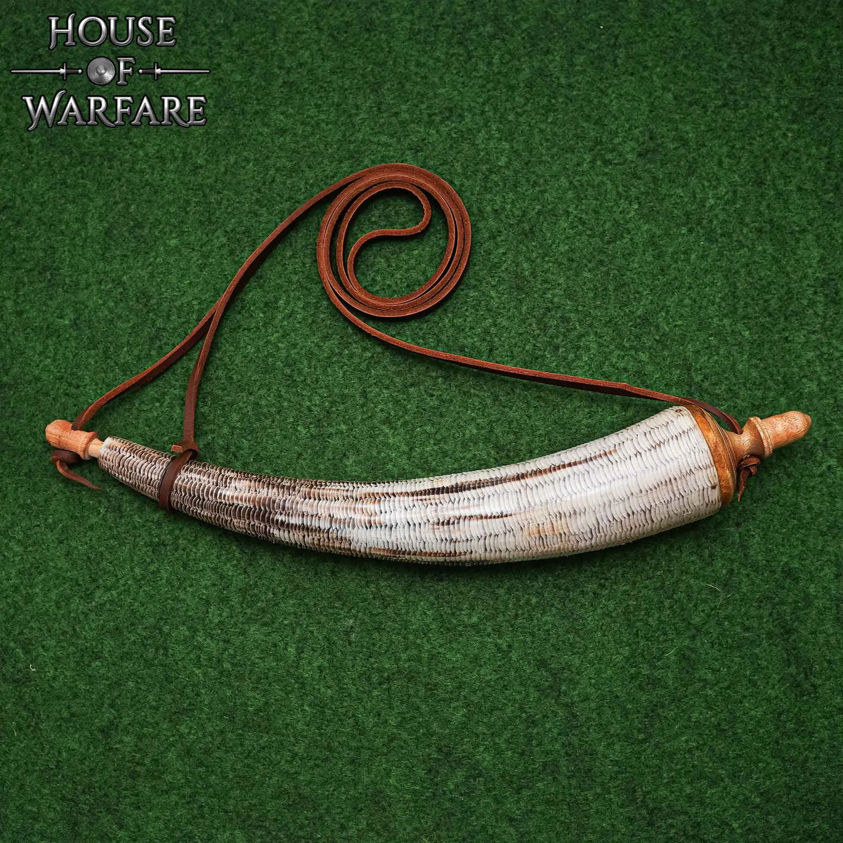 Engraved powder horn