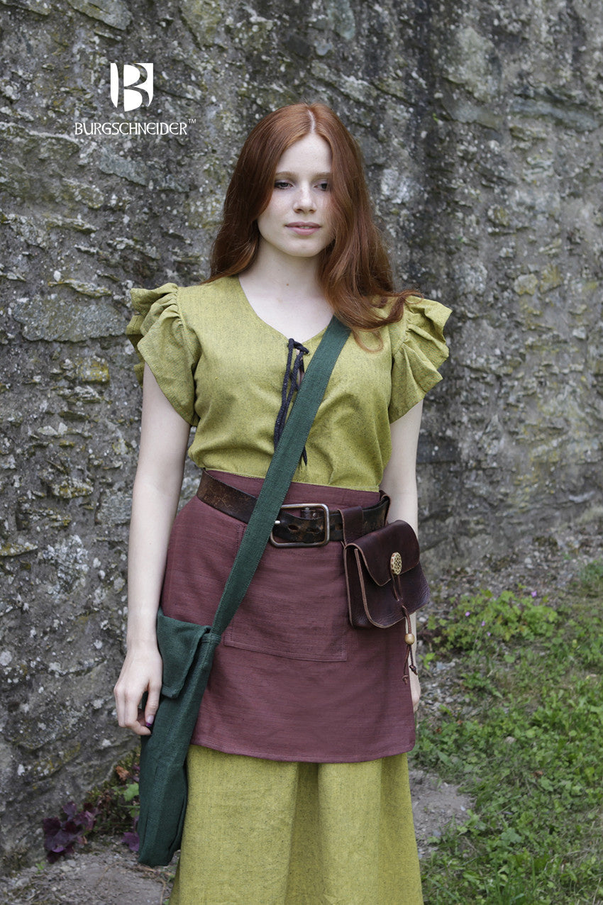 Medieval bag Ehwaz, green