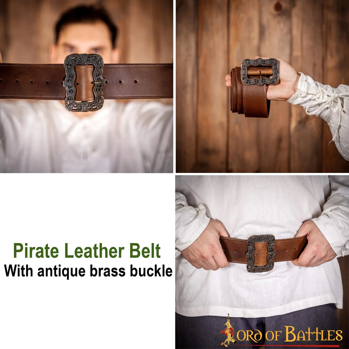 Pirate belt Bastian, 130 cm, brown