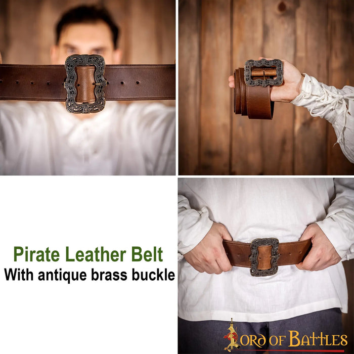 Pirate belt Bastian, 130 cm, brown