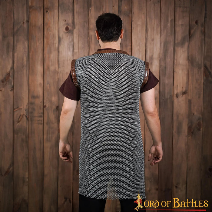 Chain mail Byrnie long, unriveted, galvanised 10 mm
