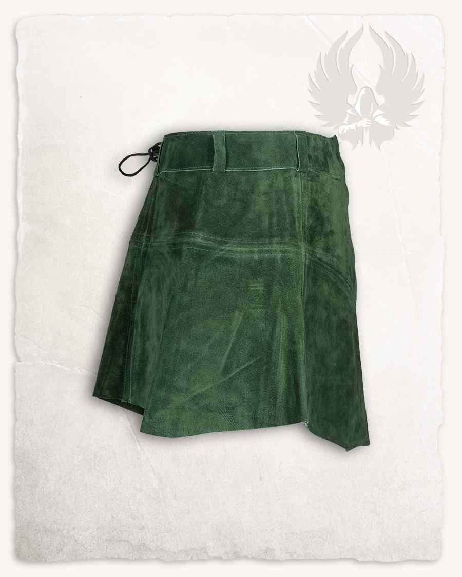 Leather skirt Nuala, green