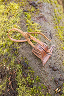 Leather holster hook for LARP sword, brown