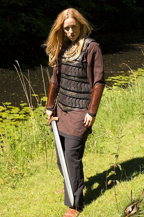 Early Medieval lamellar armour, black