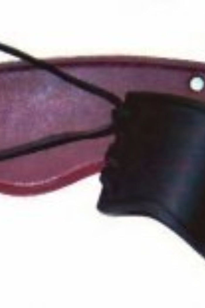 Leather wristband, black, short, M