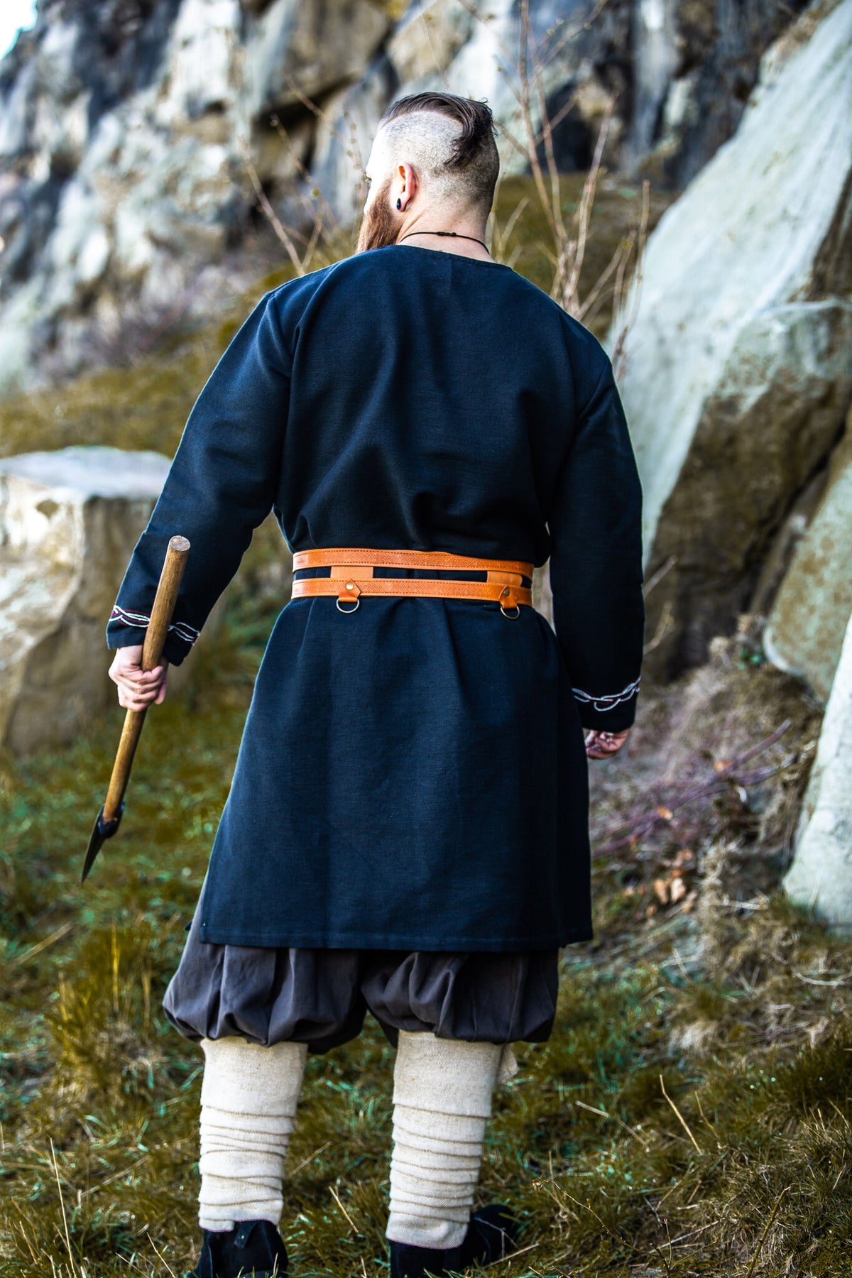 Double Viking belt Floki, light brown