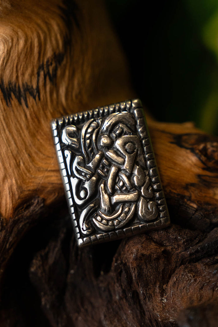 Viking belt fitting Denmark, silvered