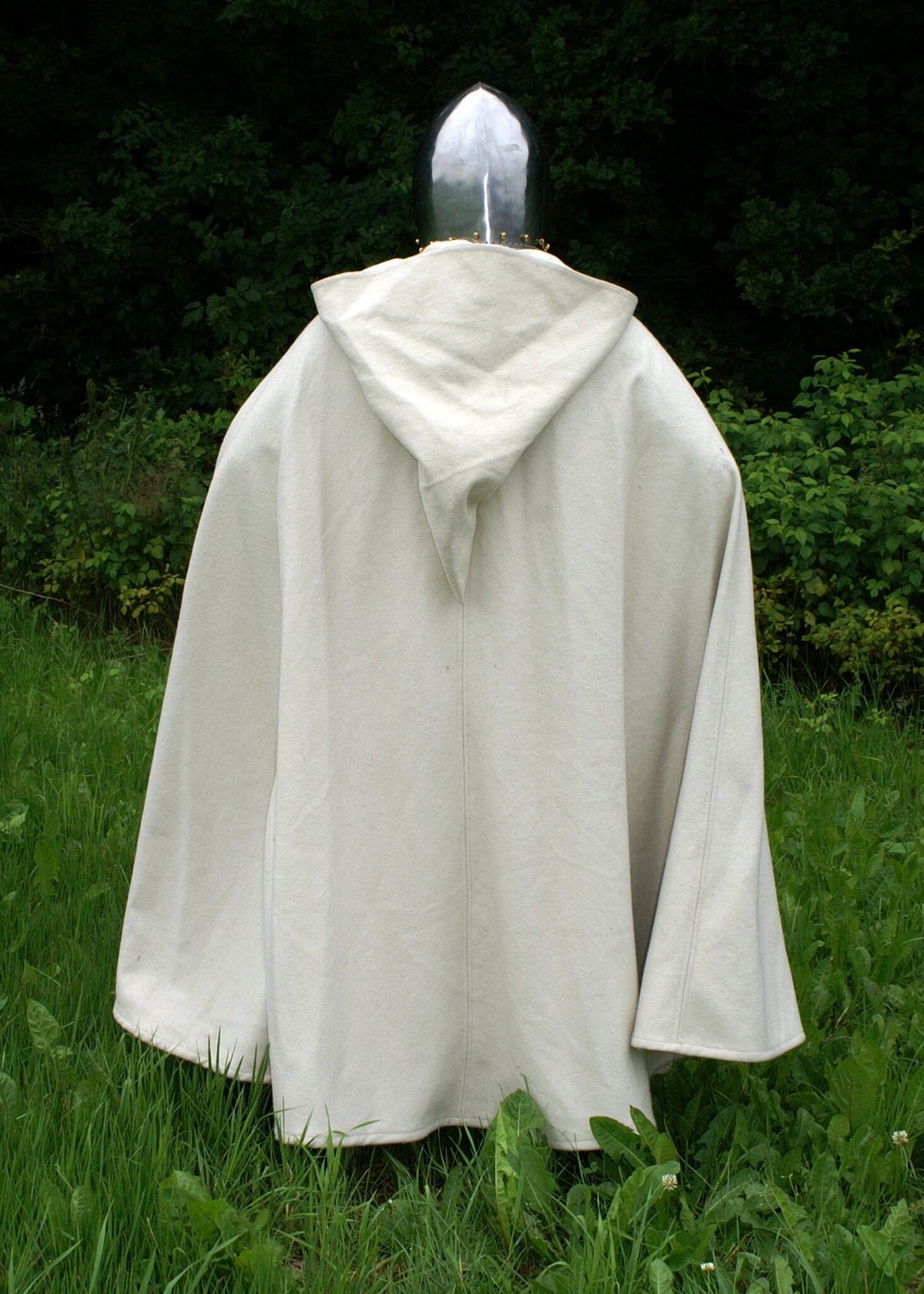 Historical Teutonic cloak, wool mix, cream