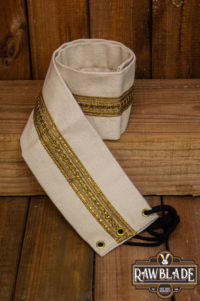 Jeanne fabric belt - White / gold
