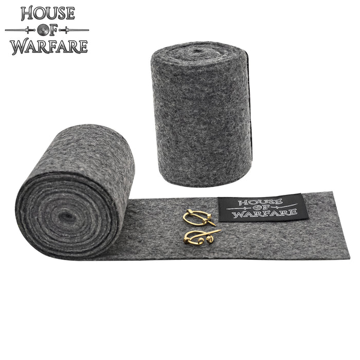 Viking leg wraps, 100% wool, various colours