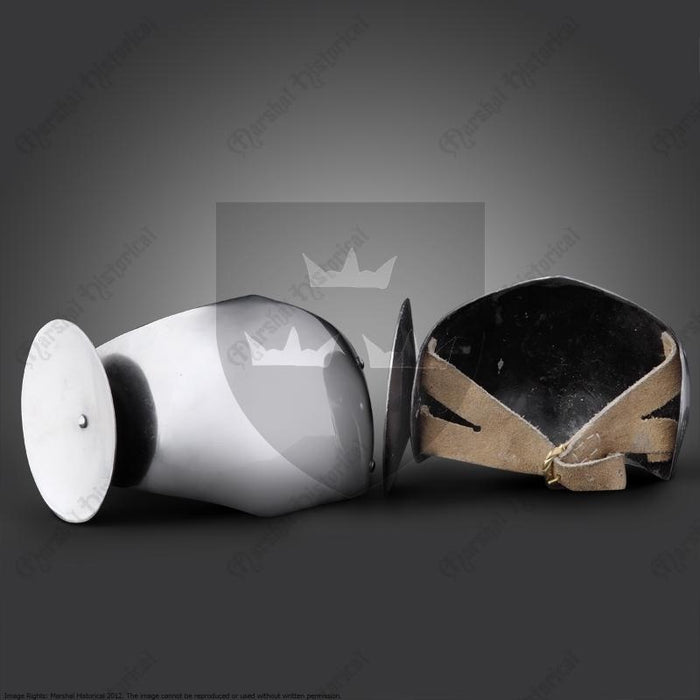 14th-15th century couters D, elbow cops, 1.6 mm