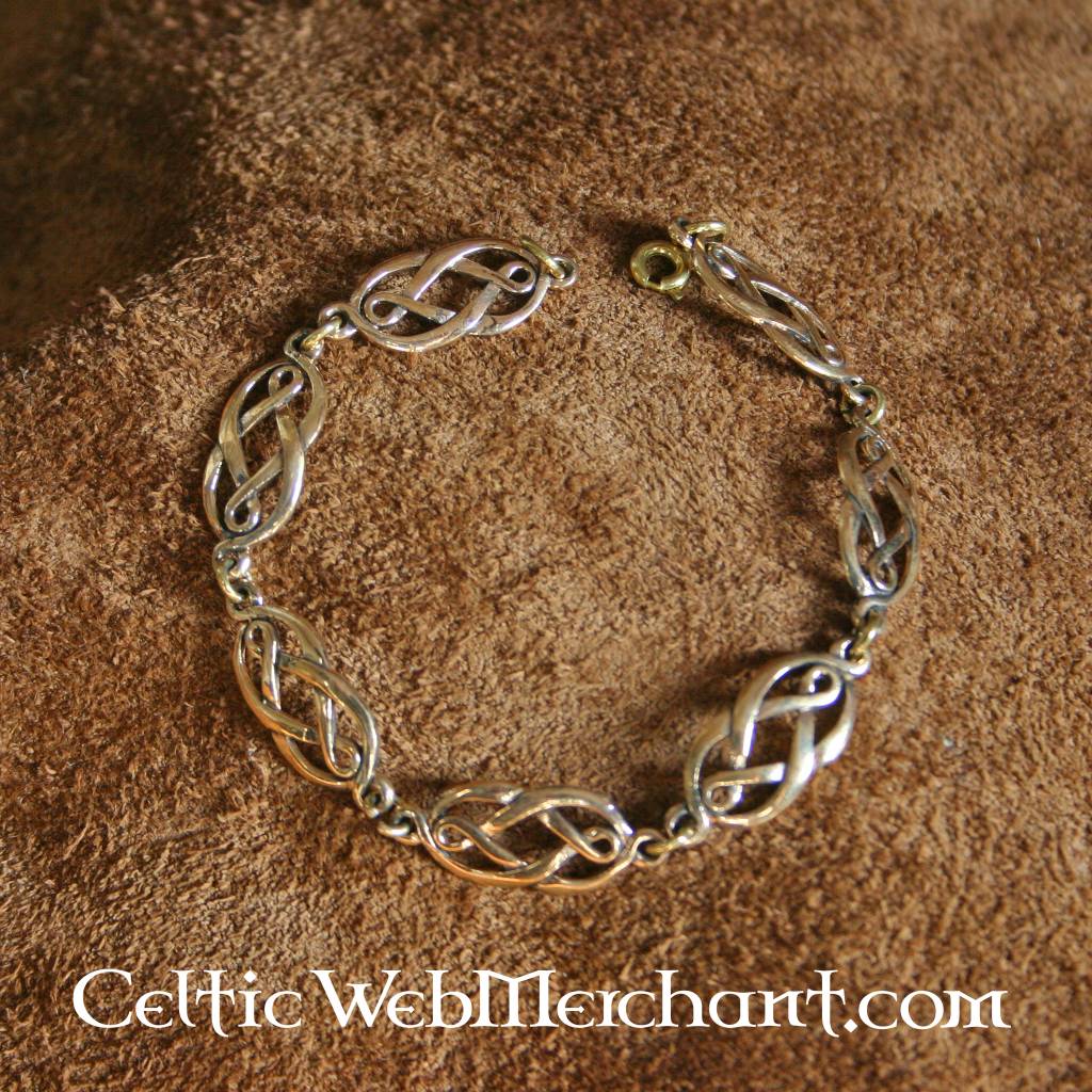 Knotted Celtic wrist bracelet, bronze