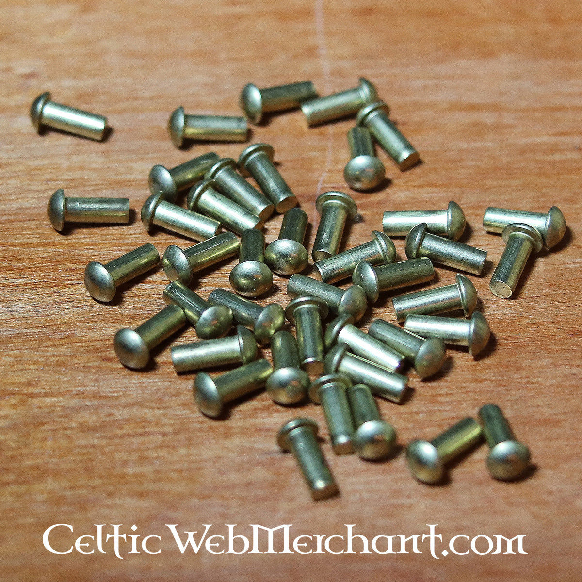 50 brass rivets 4 mm, short