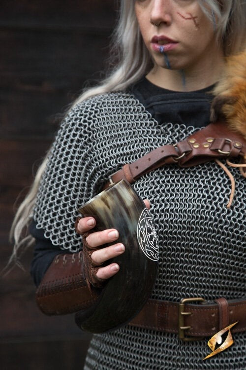 Viking drinking horn Aegisjalmur, dark, 500-650 ml