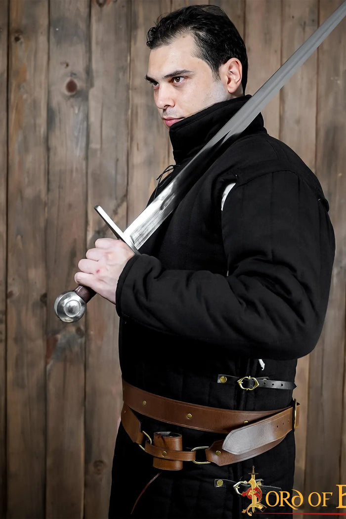 Belt with sword hanger, 204 cm, brown