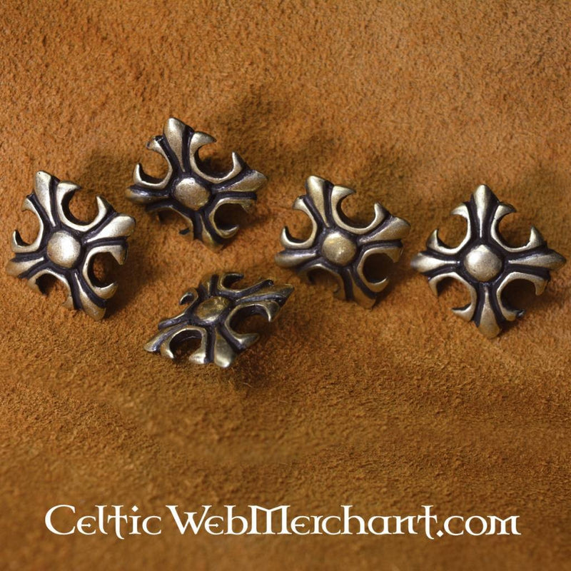 Medieval lily (set of 5 pieces), silvered bronze