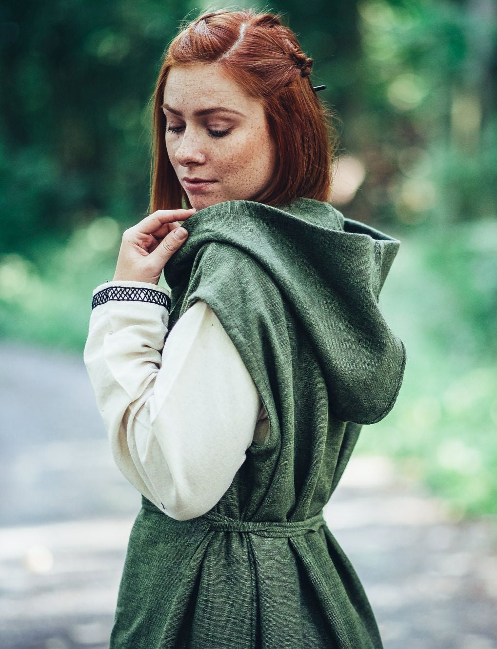 Wrap dress Thyra, green