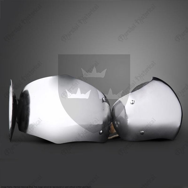 14th-15th century couters D, elbow cops, 1.6 mm