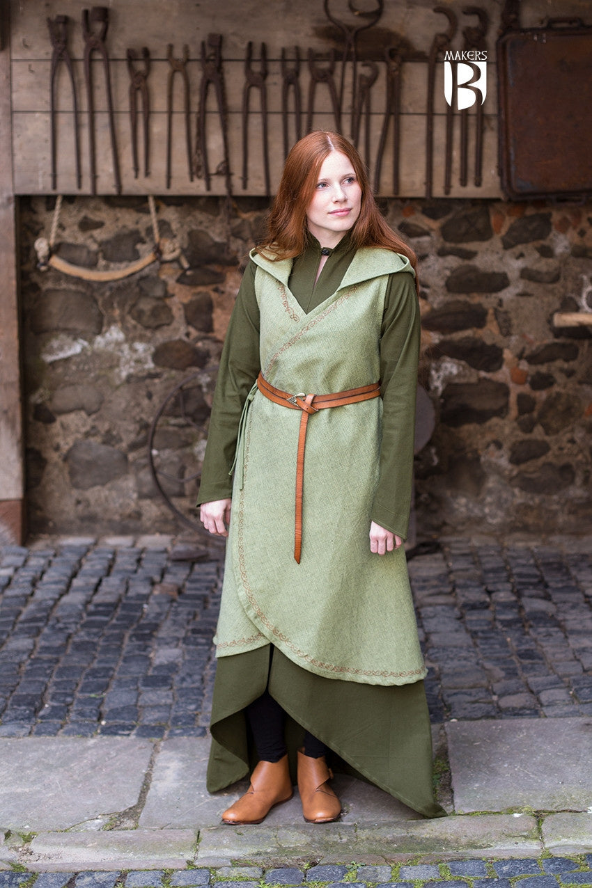 Wrap dress Dala, linden green