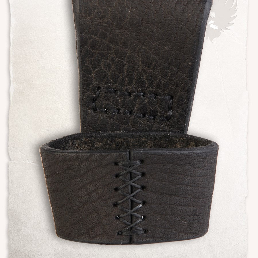 Drinking horn belt holder Louis black