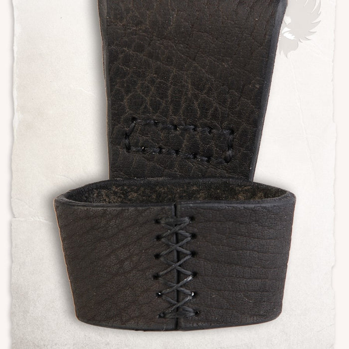 Drinking horn belt holder Louis black