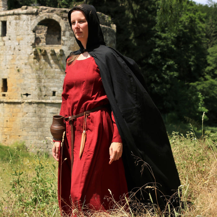 Cotton cloak, black