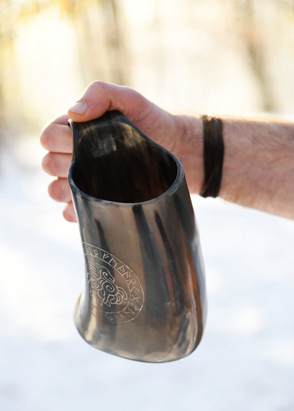 Horn drinking mug Sleipnir, 650-1000 ml