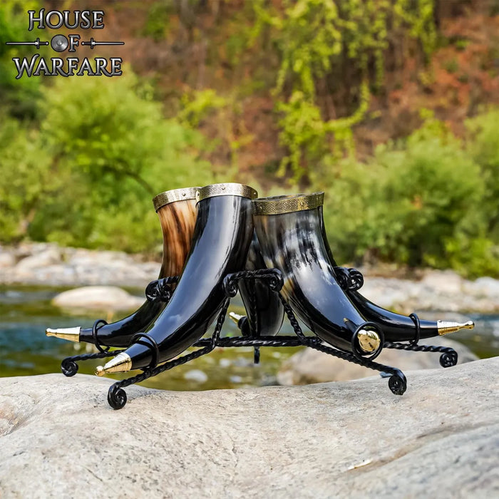 Drinking Horn Stand for Five Drinking Horns